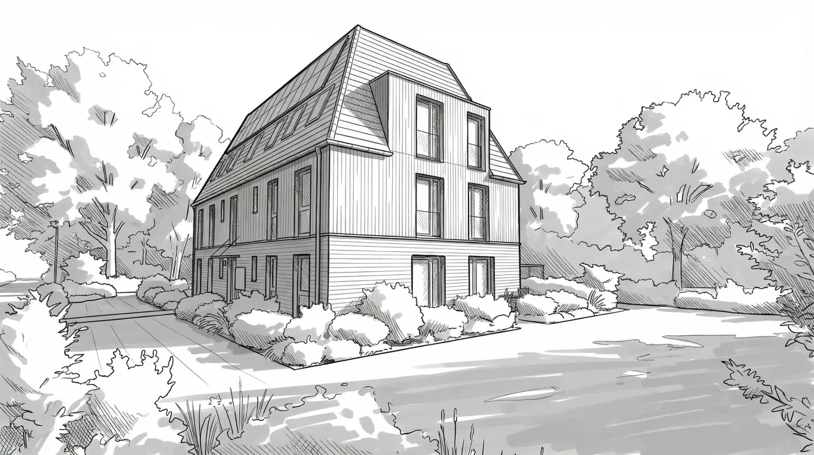 Ein Rendering erstellt mit der Plattform von VisioPlan.